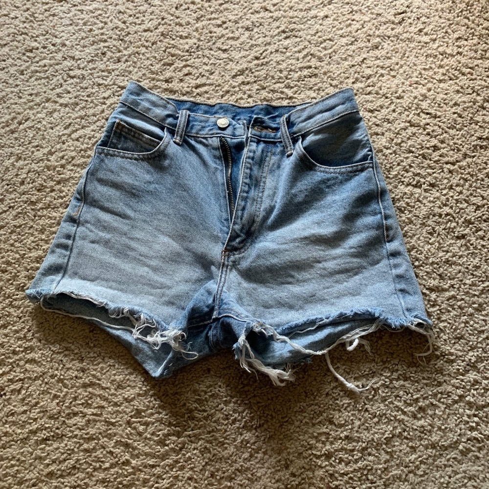 high waisted mom jean shorts